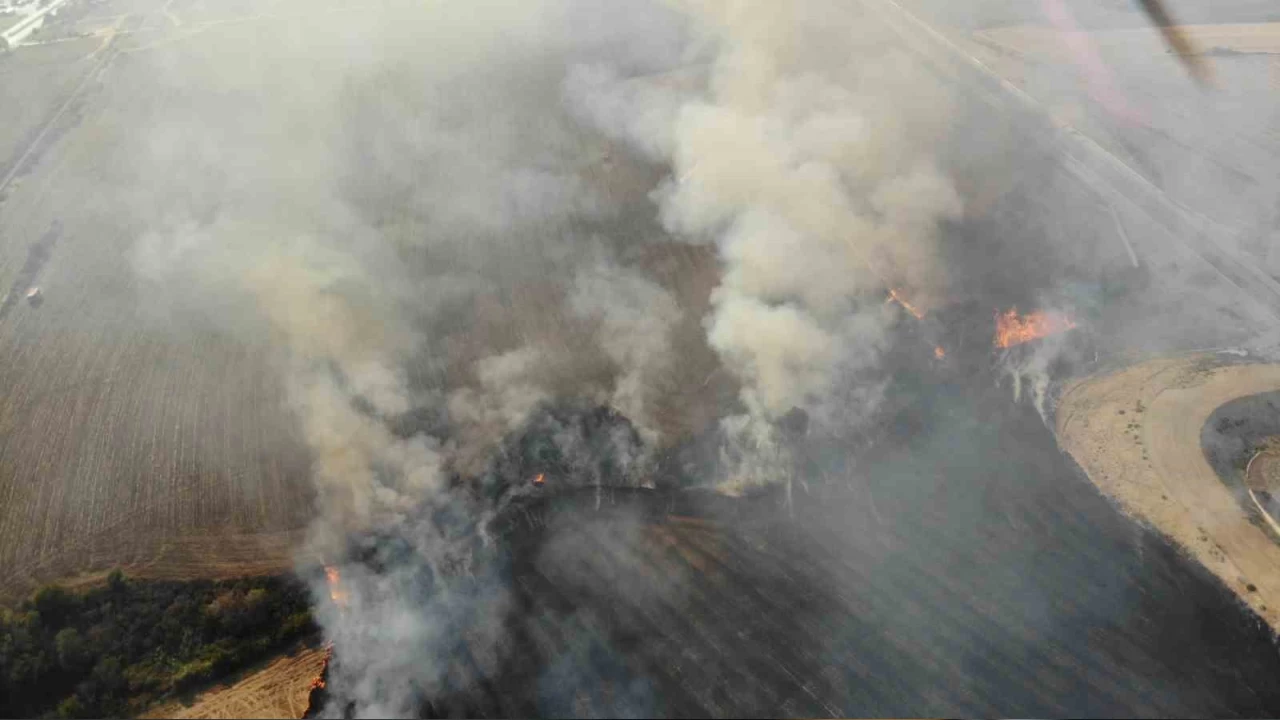 Alevlerin benzin istasyonuna ve k�ye s��ramas�na ramak kald�