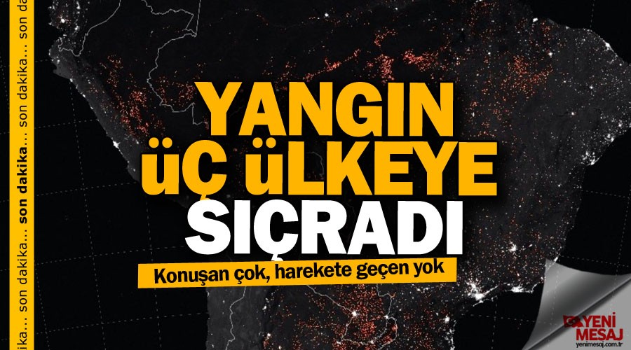 Amazon ormanlar�ndaki yang�n �� �lkeye s��rad�