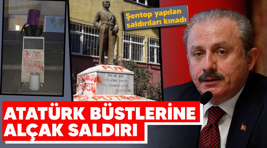 Atat�rk b�stlerine al�ak sald�r�