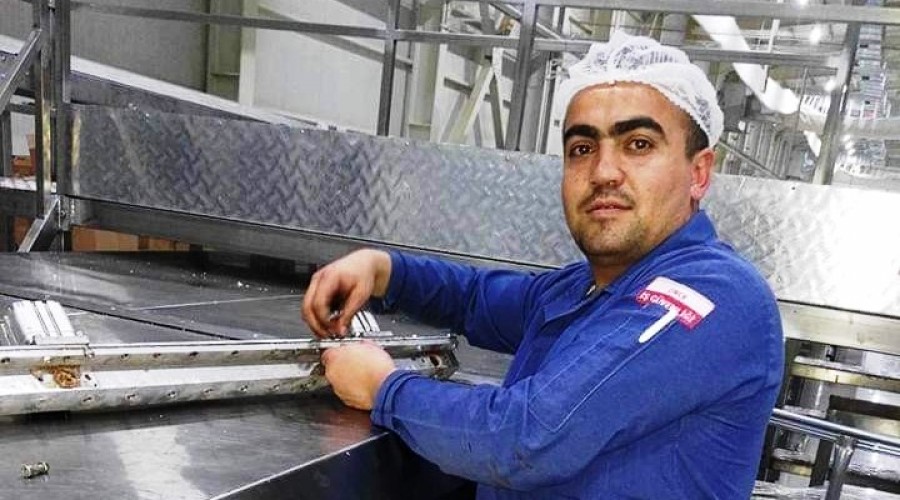 Bisküvi fabrikasında feci kaza