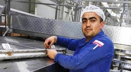 Bisküvi fabrikasında feci kaza