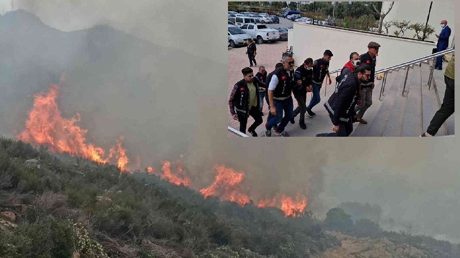 Bodrum'da ormanda yangın çıkaran 3 kişi tutuklandı