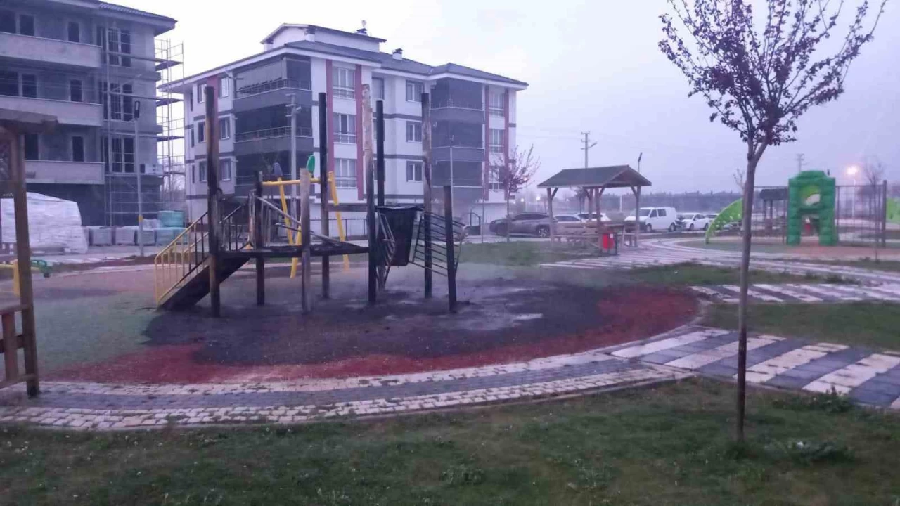 Bolu'da park� kundaklayan gen� yakaland�