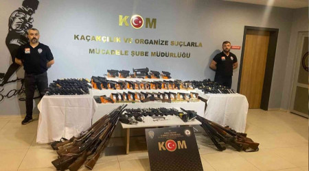 Bursa tek seferde ele geçirilen silahlar