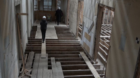 Büyükada'da Tarihi Hacopoulos Köşkünde restorasyon çalışmaları sürüyor