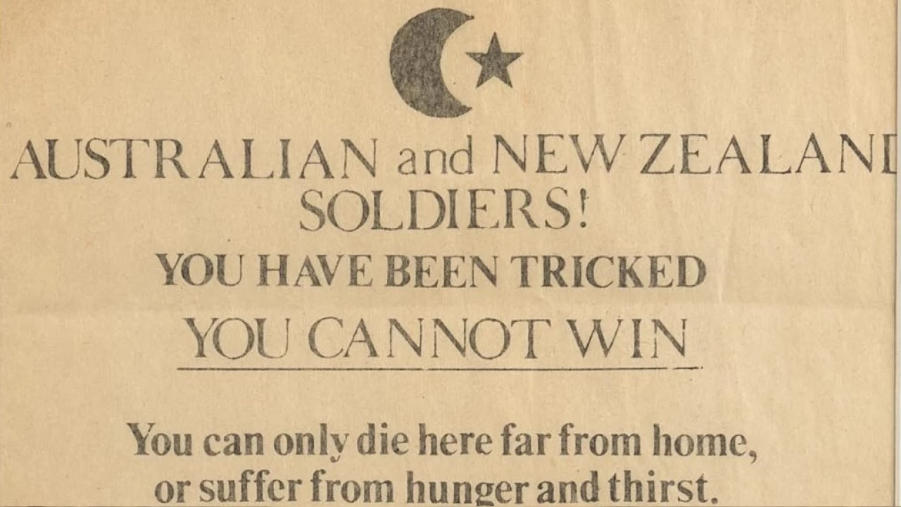 Çanakkale Kara Savaşları'nda broşürle propaganda savaşı