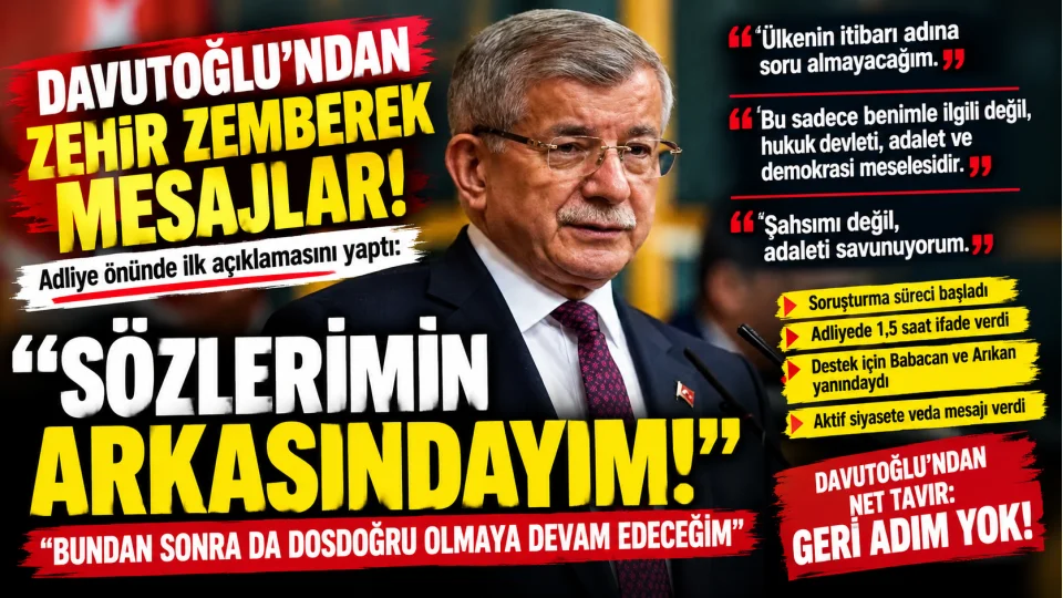 Davuto�lu adliye ��k��� resti �ekti: 