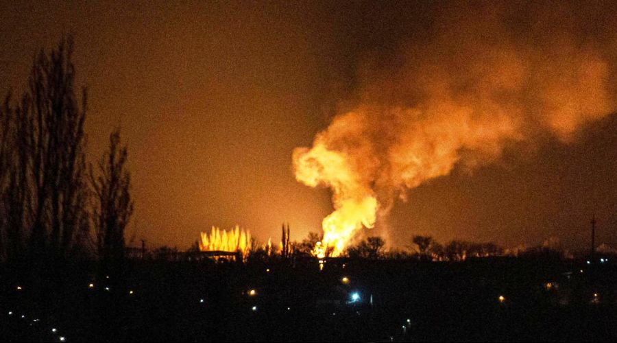 Donbass bölgesindeki doğalgaz boru hattında patlama