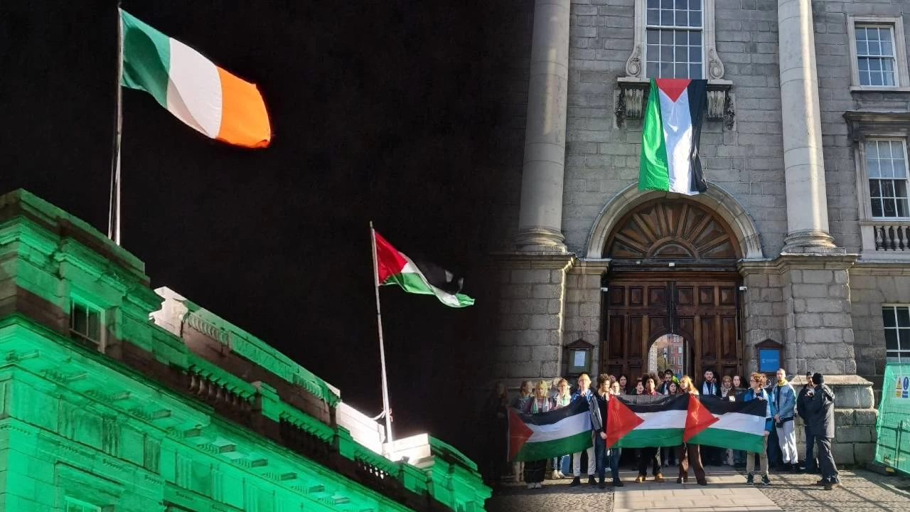 Dublin Belediye Meclisi, Filistin bayrann gndere ekilmesini kabul etti