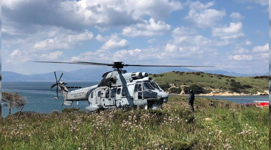 Düşen uçağın pilotları hastaneye sevk edildi