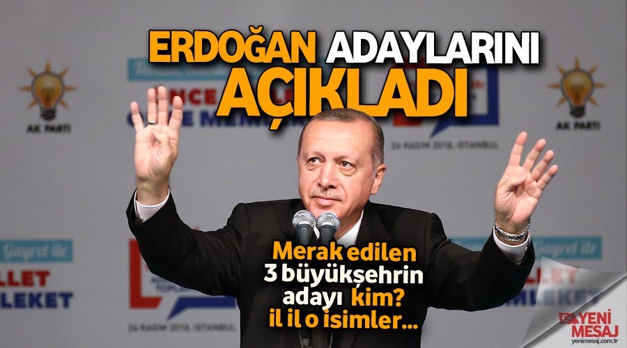 Erdoğan adaylarını açıkladı... İşte o isimler