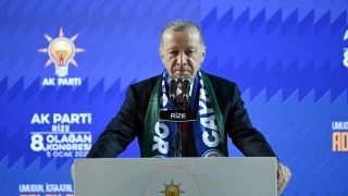 Erdoğan, partisinin Rize 8. Olağan İl Kongresi'nde konuştu