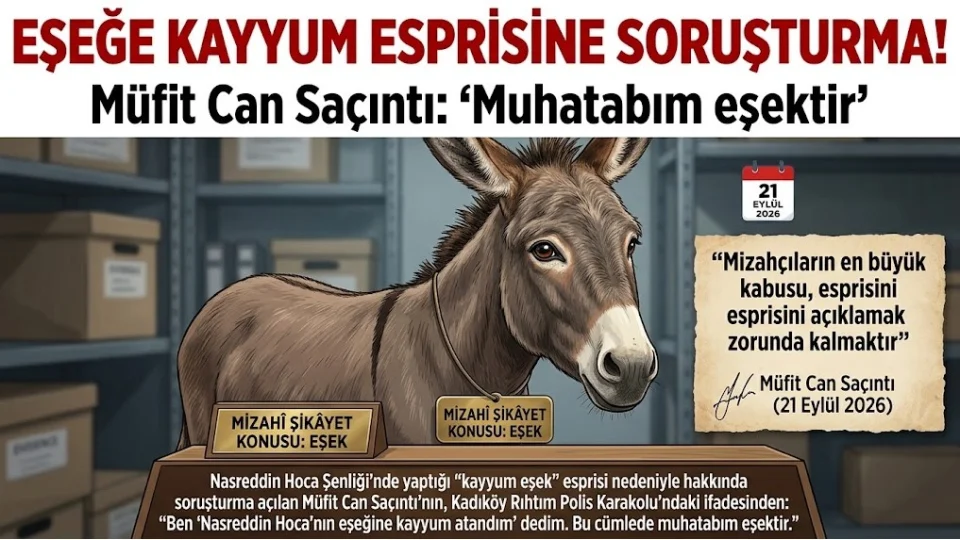 Eşeğe kayyum esprisine soruşturma!