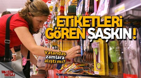 Etiketleri gören şaşkın