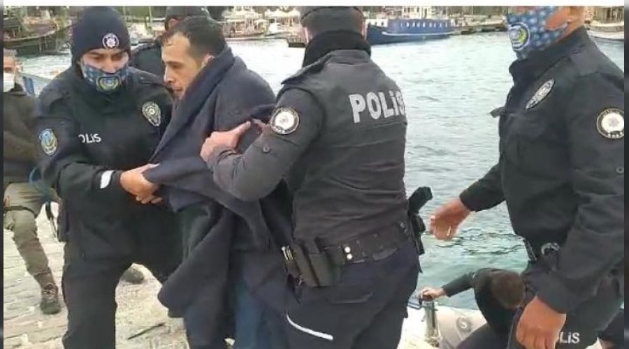 Falezlerdeki manzarann sonu denizde bitti