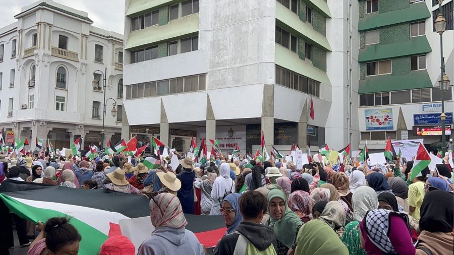 Fas'ta Filistin'e destek protestosu