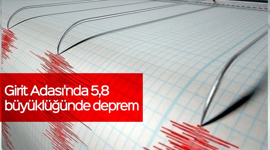 Girit Adas'nda 5,8 byklnde deprem 