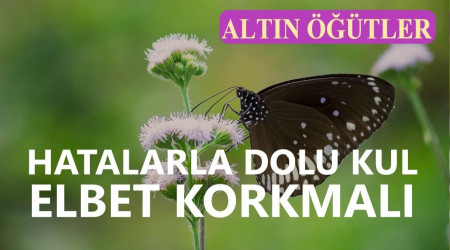 Hatalarla dolu kul elbet korkmal