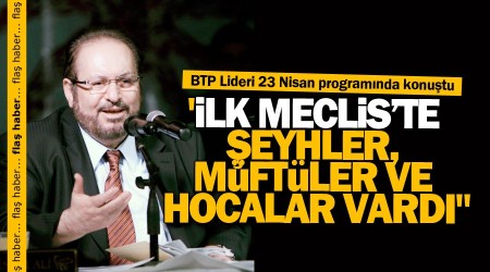 'lk Mecliste eyhler, mftler ve hocalar vard"