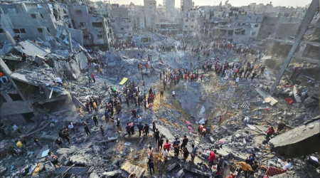 İsrail ordusu şimdiye kadar Gazze'de 11 binden fazla yeri vurdu