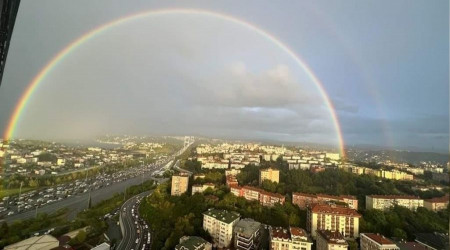 İstanbul'da gökkuşağı sürprizi