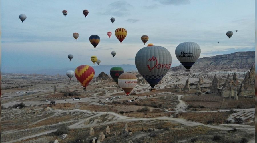 Kapadokya'da balon turlarna yasak