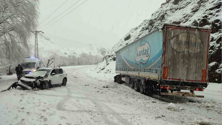 Kar ya���� kazaya neden oldu
