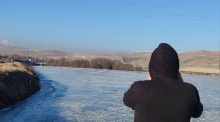 Karasu Nehri ve HES Baraj Gl buz tuttu