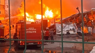 Konya'da silah fabrikasnda korkutan yangn