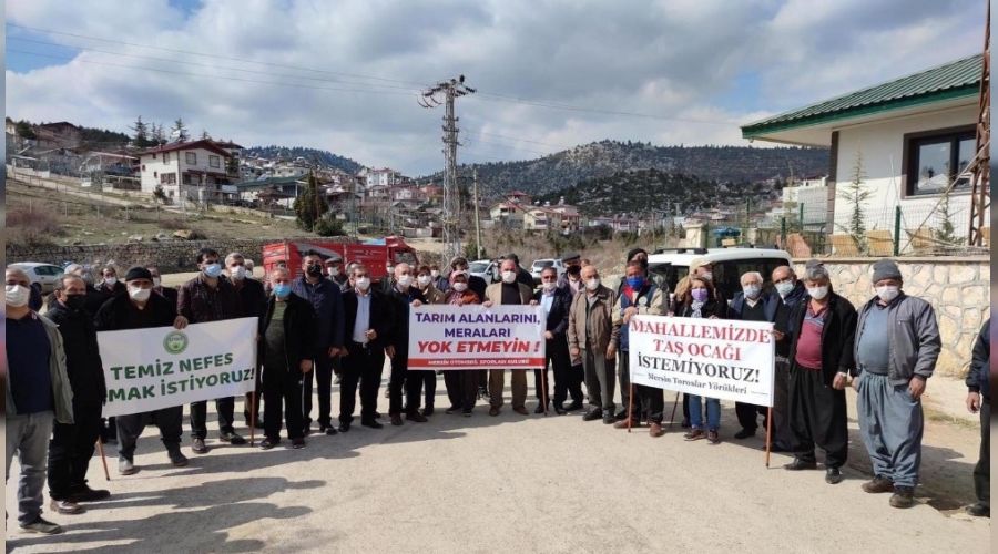 Köylülerin taş ocağı tepkisi