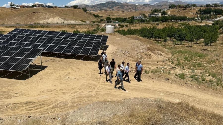 Kozluk'ta gne enerjisi ile tarmsal sulama