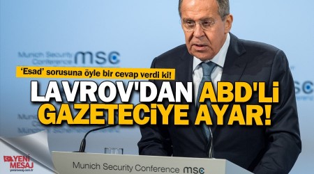 Lavrov'dan ABD'li gazeteciye 'Esad' ayarı!