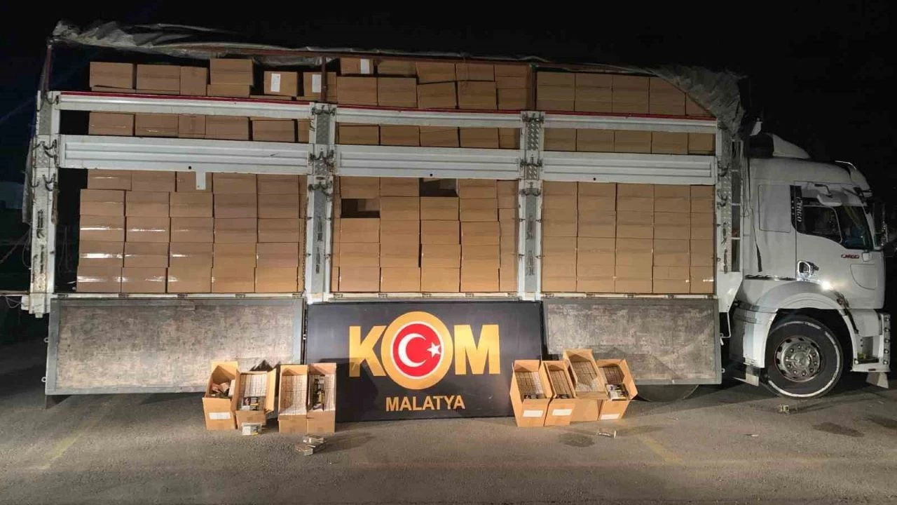 Malatya'da 7 milyon 250 bin adet makaron ele ge�irildi