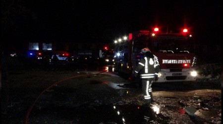 Maltepe'de geri dnm deposunda yangn