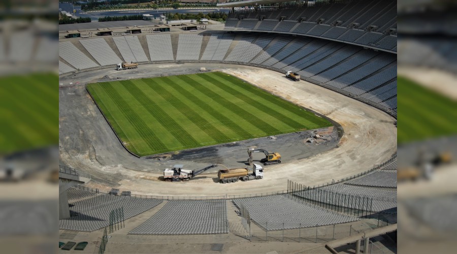 Olimpiyat Stad� finale haz�rlan�yor