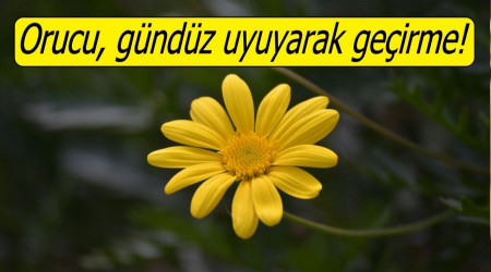 Orucu, gndz uyuyarak geirme!