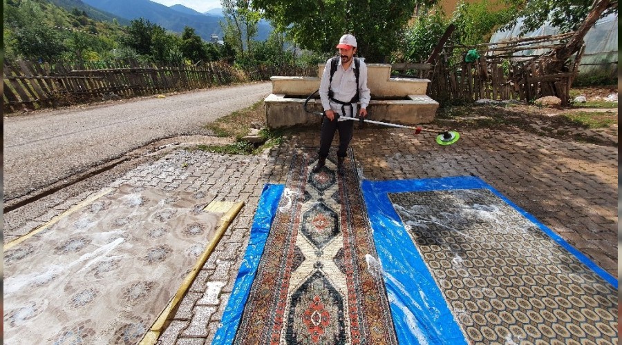 Ot biçme makinesiydi halı yıkama makinesi oldu