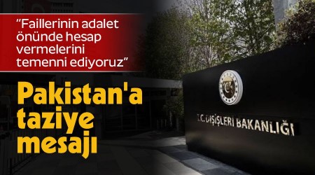 Pakistan'a taziye mesajı
