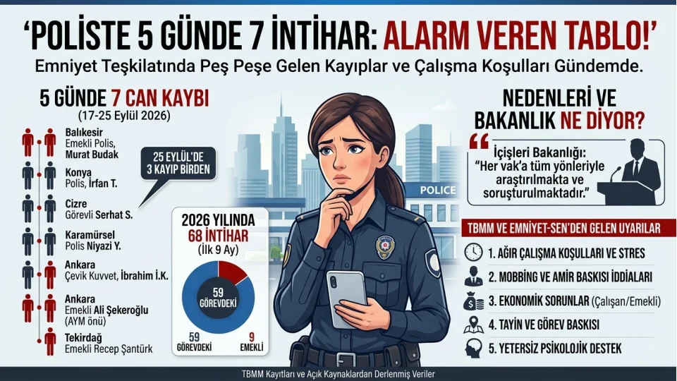 Poliste 5 g�nde 7 �l�m: Bakanl�k ne diyor?