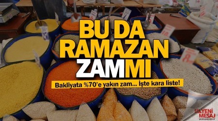 Ramazan zamm... Bakliyata %70'e yakn zam