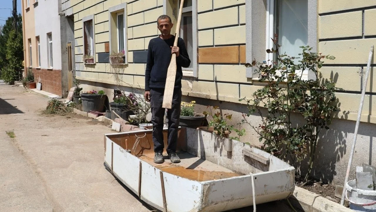 Sakarya'da taşkın sonrası 'Venedik' manzarası
