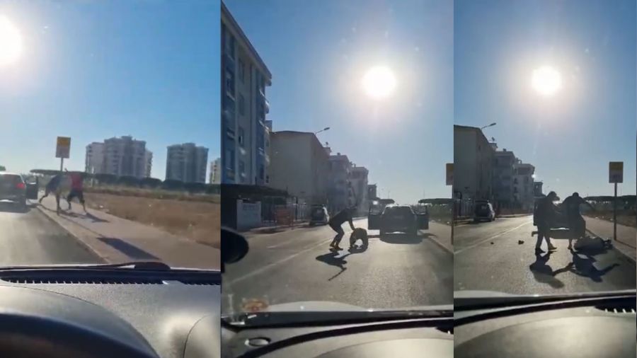 Survivor Hikmet, ba�cazg�r� sokak ortas�nda sopayla darp etti