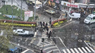 Tekirdağ'da lapa lapa kar yağdı