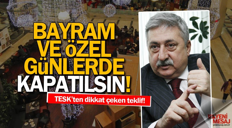 TESK'ten dikkat çeken AVM açıklaması!