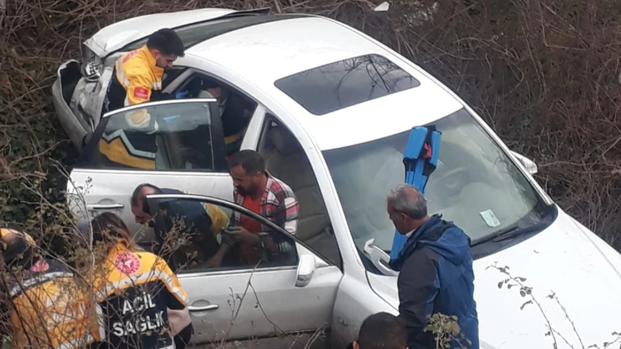 Tokat'ta tarlaya düşen otomobildeki 3 İranlı yaralandı