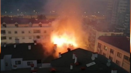 Trabzon'da çatı yangını korkuttu