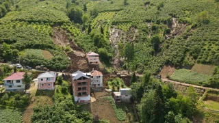 Trabzon'da heyelan: 5 ev tehlike altında