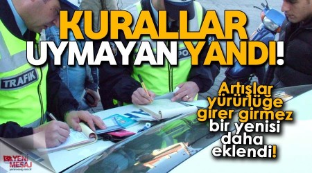 Trafik cezalarındaki artışlar yürürlükte