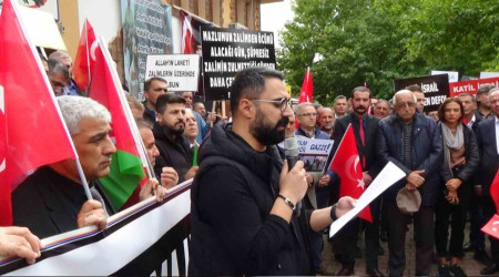 Tunceli'de cemevinden İsrail'e protesto, Filistin'e destek