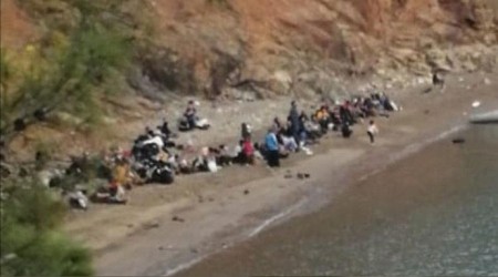 Tur teknesinde 190 düzensiz göçmen yakalandı